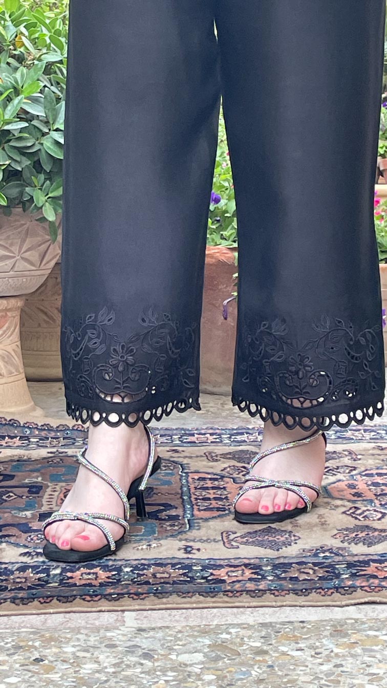 Black Khadi Silk (Izaar)